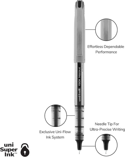 Needle Rollerball Pen, Fine Point (0.7mm), Black Ink, 6 Pens - photo 3