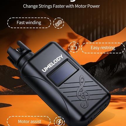 Automatic Guitar Tuner 3-in-1 with Metronome & String Winder, Smart Digital Chromatic Tuning Tool for Acoustic & Electric Guitar, Ukulele Tuner for Beginners and Musicians