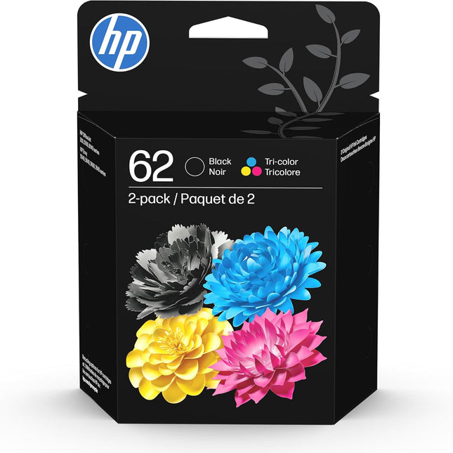 62 Black/Tri-Color Ink (2-Pack)