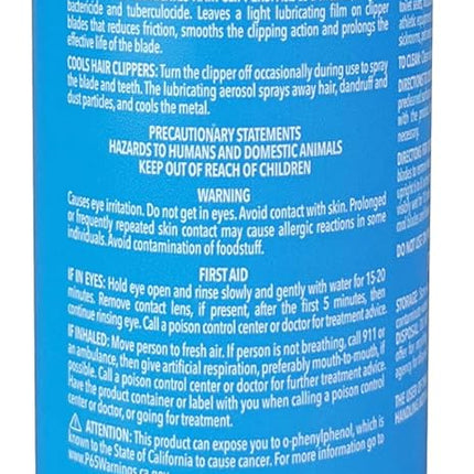 Andis 12551 Cool Care Plus 5-in-1 Clipper Blade Spray - Professional Grooming Tool with Easy Cleaning, Cooling, Disinfecting, Lubricating, and Rust Prevention – All Hairs Type, 6 Oz – Blue