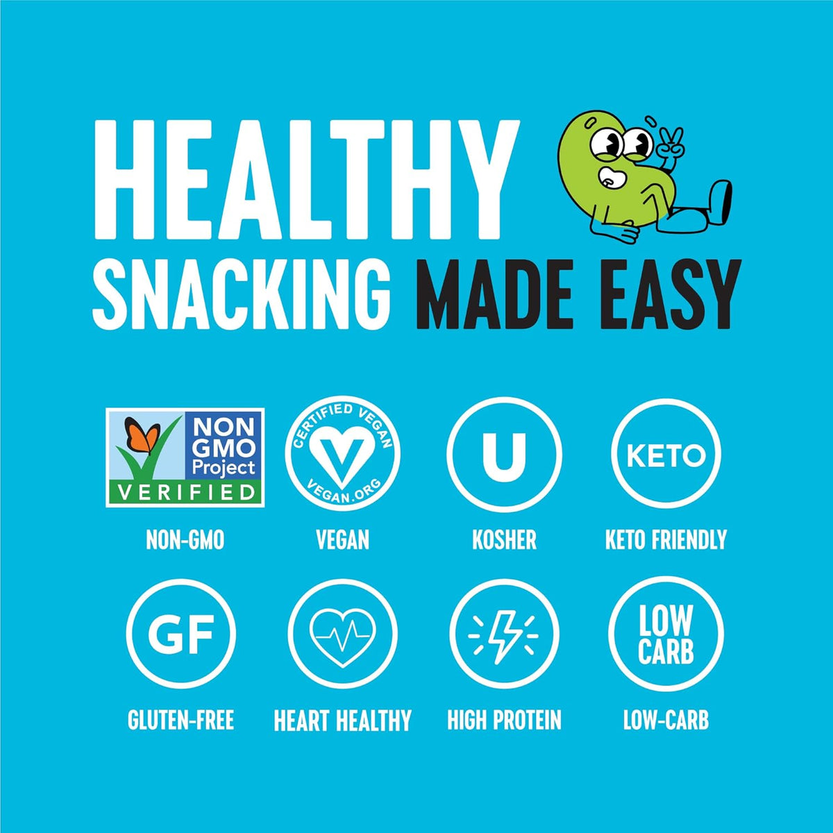 Crunchy Dry Roasted Edamame Snacks (Sea Salt), Healthy High Protein(11g) Keto Food, Low Carb Gluten Free - photo 5