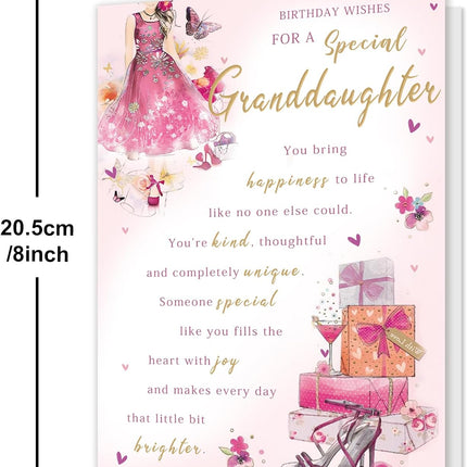 Granddaughter Birthday Card, Happy Birthday Card Gifts for Granddaughter, Birthday Gifts for Granddaughter