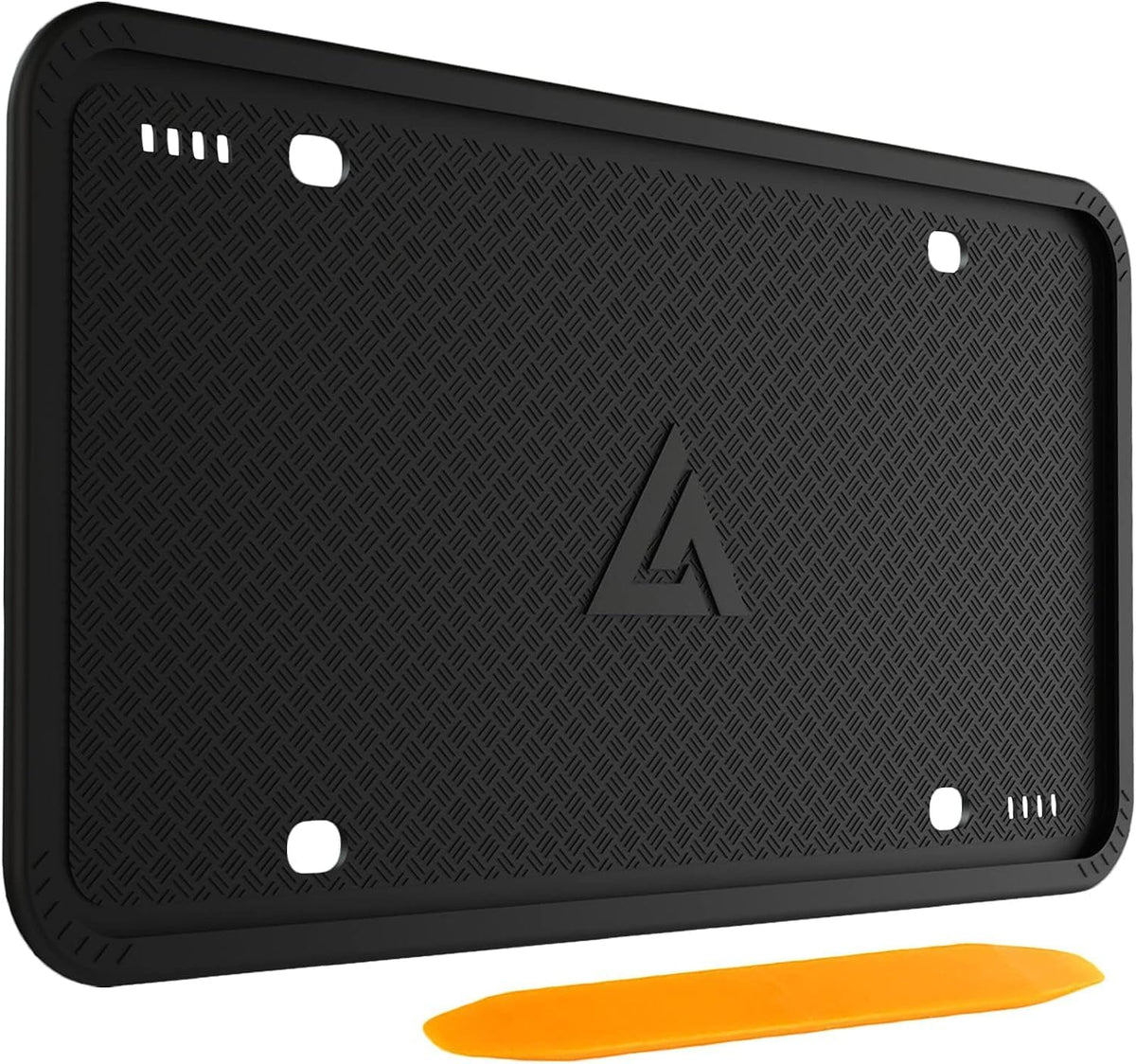 Silicone License Plate Frames Black, 1 Pack Car License Plate Frame, Universal US Car Black License Plate Holders