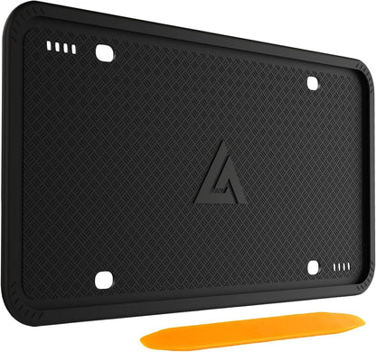 Black Silicone License Plate Frame, 1 Pack