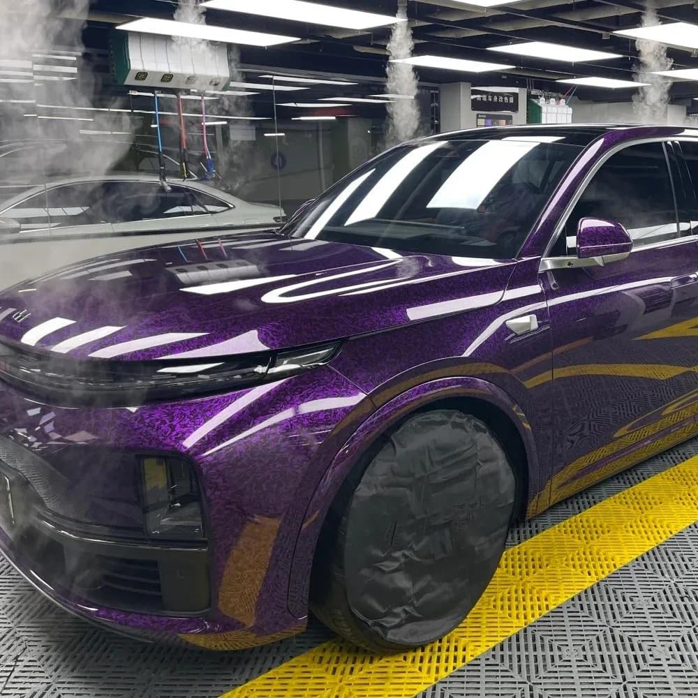 Forged Gloss Carbon Fiber Vinyl Wrap Roll, Purple, 1 ft x 3.5 ft - photo 3
