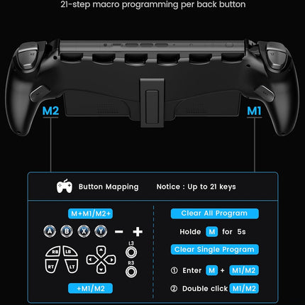 OKETY Controller for Switch 2 with Hall Effect Joysticks/Hall Triggers, Ergonomic Grip & Built-in Kickstand -Turbo/Macro/6 Game Card Slot | Compatible with Switch 2 Only