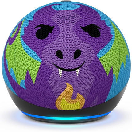 Amazon Echo Dot Kids (newest model) - Designed for kids, Designed for Alexa+, parental controls, Includes 1 Year of Amazon Kids+, Dragon