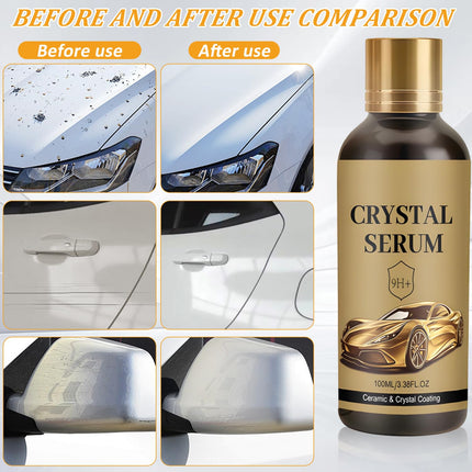 2Pcs PTZ Crystal Serum Advanced Graphene Ceramic Coating for Cars,9h Graphene Coating for Auto Car Detailing Ultimate Quick Effect Car Coating Spray,Nano Coat Restore for Paint,Wheel(1pcs*100ml)