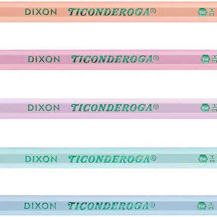 Ticonderoga® Pastel Pencils, 2 Soft, Assorted Colors, Pack Of 10 Pencils