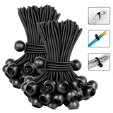 Tarp Ball Bungee Cords 6 Inch,100 PCS Bungee Balls Ties Heavy Duty Canopy Tarp Tie Down Ball for Camping,Shelter,Cargo,Tent Poles with UV Resistant