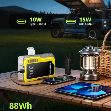 Car Battery Jump Starter with Air Compressor, 4500A Portable Car Jump Starter (All Gas /12L Diesel) with 190PSI Auto-Shutoff Tire Inflator, [2026 NEW Model] 12V Jump Box with LCD Display