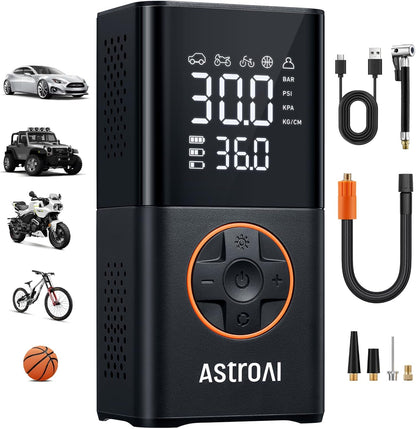 150 PSI Cordless Portable Tire Inflator with Digital Display and LED Light