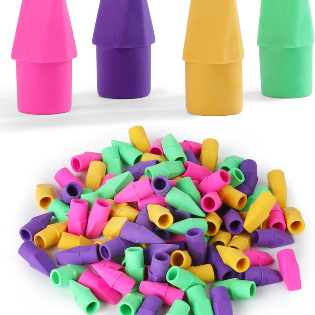Pencil Top Erasers, 120 Pack, Latex-Free, No-Smudge