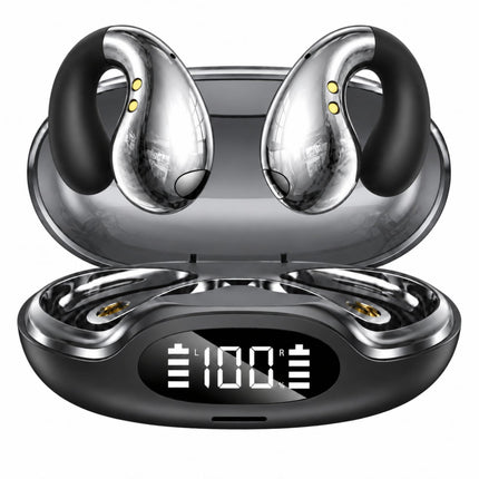 Ultra Open Ear Earbuds, Ergonomic Clip On Headphones for Running & Workouts