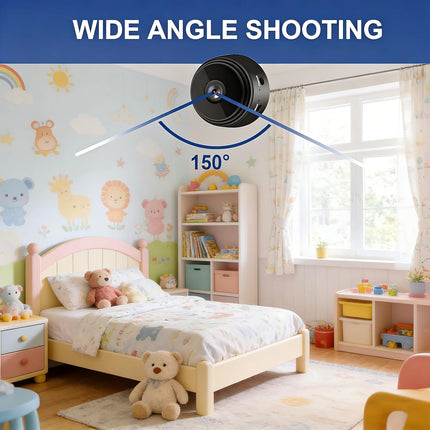 Hidden Camera for Home Use, Mini Security WiFi Camera, HD 1080P Outdoor/Indoor Night Vision Cam for Baby, Pets, Compatible with Smartphone, Tablets W/F (Tiny 4 PCS)