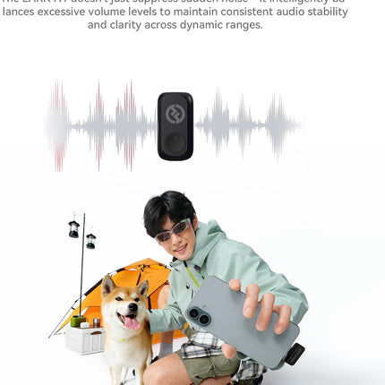 Wireless Microphone for iPhone & Android, 48kHz/24-bit Audio, 3-Level Noise Cancellation, 200m Range, Magnetic Mini Mic, 2TX + USB-C RX