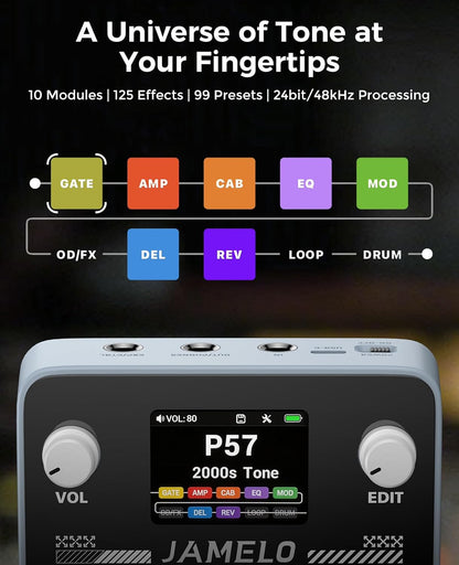 Pocket Guitar Multi Effects Pedal in Gray - photo 3