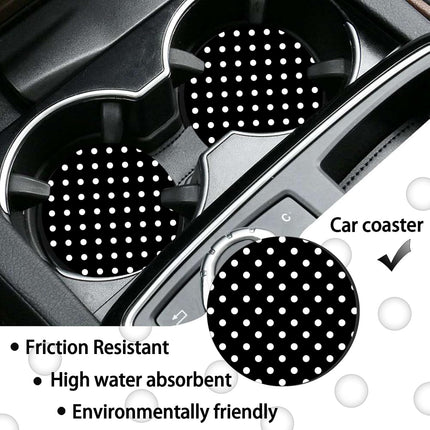 Polka Dots License Plate Frames，Polka dots Car Accessories for Women and Men ，Cute License Plate，Aluminum License Plate Frame Fits Standard US Vehicles Size 12.2 x 6 Inch (Black-Polka dots)