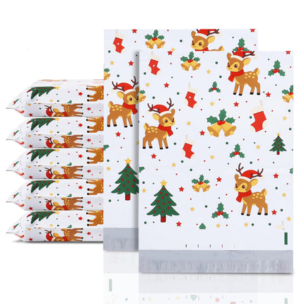 100pcs 10x13 Inches Poly Mailers Waterproof & Tear Resistant Mailing Envelopes, Cute Small Business Bags for Clothes, Gifts - Flowers