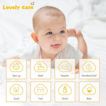 Lovely Care 12 Pack Muslin Burp Cloths 100% Cotton Muslin Cloths Large 20''x10'' Extra Soft and Absorbent Baby Burping Cloth - Aqua