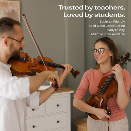 Franz Hoffmann Amadeus Beginner Violin – Full Size Student Violin with Pre-Set Bridge – Professionally set up in the USA– Violin for Kids, Teens & Adults (1/10)