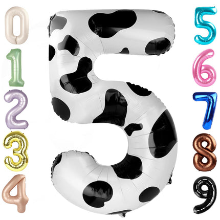 Number Balloons 5 Balloon Blue Birthday Decorations for Men Party, 40 Inch