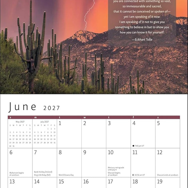The Power of Now 2027 Wall Calendar: A Year of Inspirational Quotes