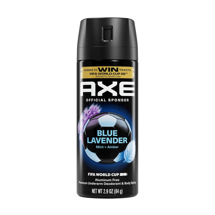 AXE Fine Fragrance Body Spray, Blue Lavender, 72H Freshness, Mint & Amber Notes, Aluminum‑Free | 2.9 oz