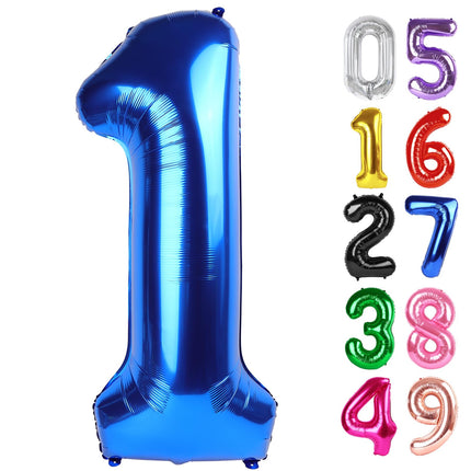 Gold 1 Balloon - Number Balloon 40 Inch, 1st Gold Birthday Decorations