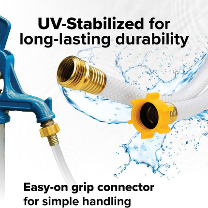 Camco TastePURE 4-Ft Water Hose - RV Drinking Water Hose Contains No Lead, No BPA & No Phthalate - Features Reinforced Design & Crafted of PVC - 1/2” Inside Diameter, Made in the USA (22763)