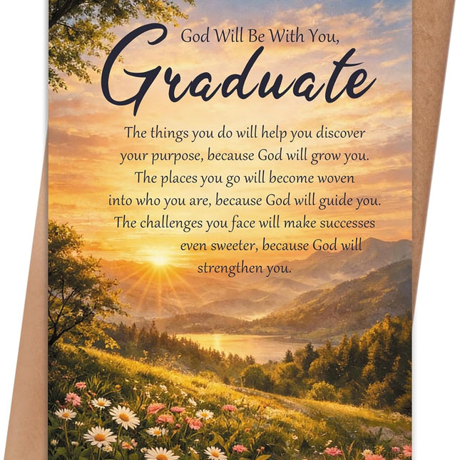 Christian Graduation Card, Religious Inspirational Greeting Card