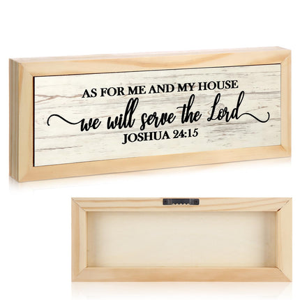 As for Me and My House We Will Serve Wall Sign, 17 X 6 Inch, Joshua