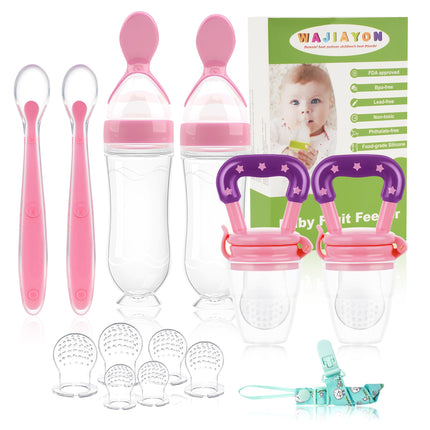 Alimentador de frutas para bebé/chupete de alimentos frescos (paquete de 3) - Alimentadores para dentición infantil | Mordedor de silicona para bebés | Chupete esencial para alimentos sólidos para bebés, niños pequeños e infantes