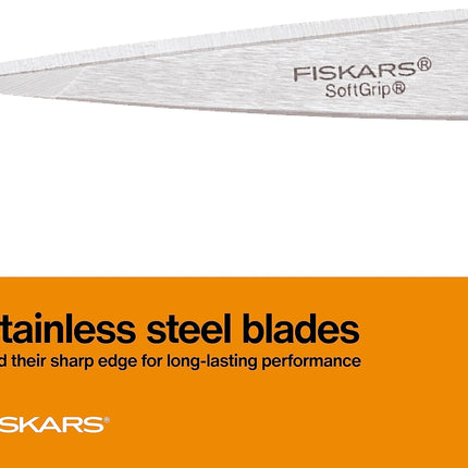 Fiskars SoftGrip Micro-Tip Scissors - Fabric Scissors for Sewing, Arts, and Crafts - 5" Stainless Steel
