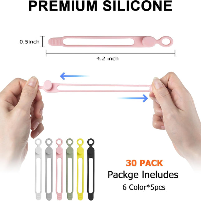 Silicone Cable Straps Wire Organizer