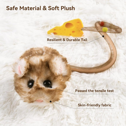 Interactive 360° Rolling Cat Toy with Squeak