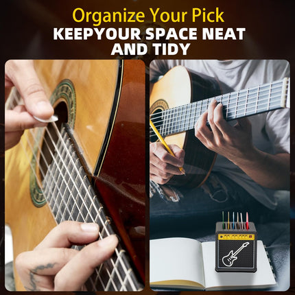 Guitar Picks Holder Box,Amplifier Speaker Style Paddle Holder Guitar Pick Display Holder,For Pick Storage And Display,Gift For Guitar Players Guitarists