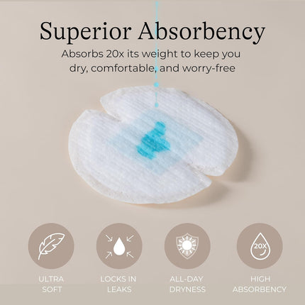 Lansinoh Stay Dry Disposable Nursing Pads, Soft and Super Absorbent Breast Pads, Breastfeeding Essentials for Moms, 36 Count