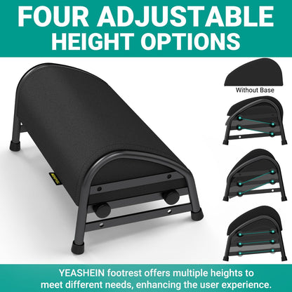 Adjustable Foot Rest for Under Desk at Work, Ergonomic Foot Stools with 7 Positions, Elevated Cushion - photo 3