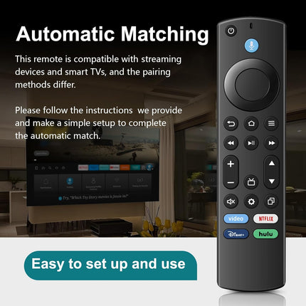 Luyeper Replacement TV Remote for Amazon Fire Stick (4K Max, 4K, HD), Firestick 3rd Gen, TV Cube and Insignia, Toshiba Smart TVs with Voice Control