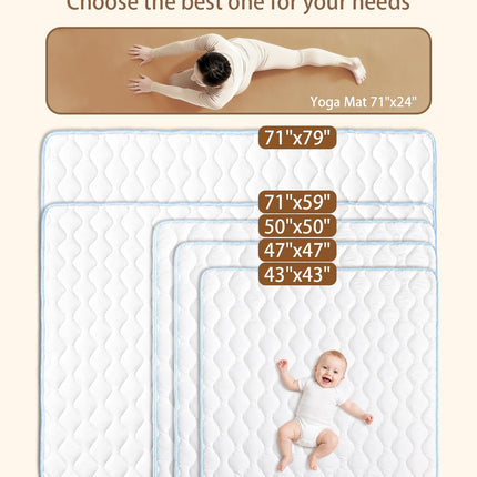 Tapete de juego para bebé, 50x50, tapete para corralito lavable a máquina