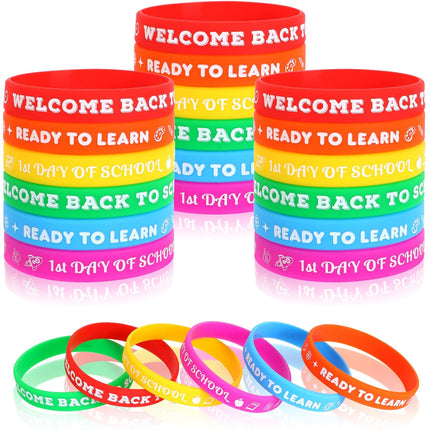 42pcs Breast Cancer Awareness Accessories Silicone Bracelets