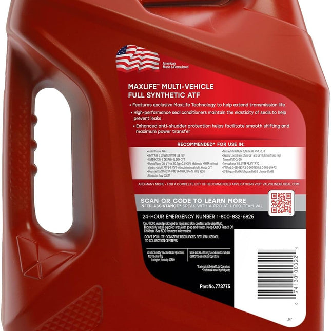 Multi-Vehicle ATF Full Synthetic Automatic Transmission Fluid 1 Gallon - photo 2