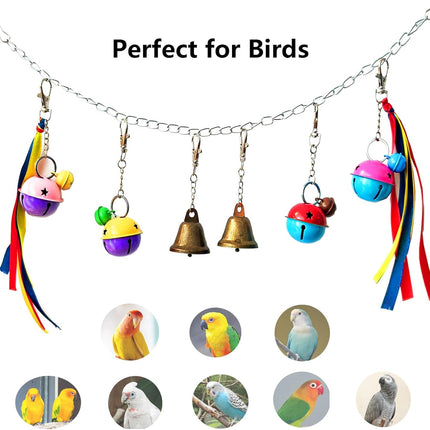 pet Toys Bells, for Chewing and Anxiety,Parakeets, Cockatiels, Conures, Love Birds,Other Small to Medium Birds