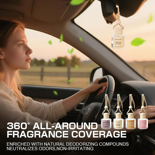 Car Air Freshener Diffuser, Hanging Car Scents Air Freshener, Car Fresheners Long Lasting, Essential Oil - photo 2