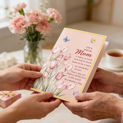 Mothers Day Card for Mom, Greeting Card from Daughter or Son, Happy Mother’s Day with Envelope, Meaningful Mothers Day Gifts for Mom