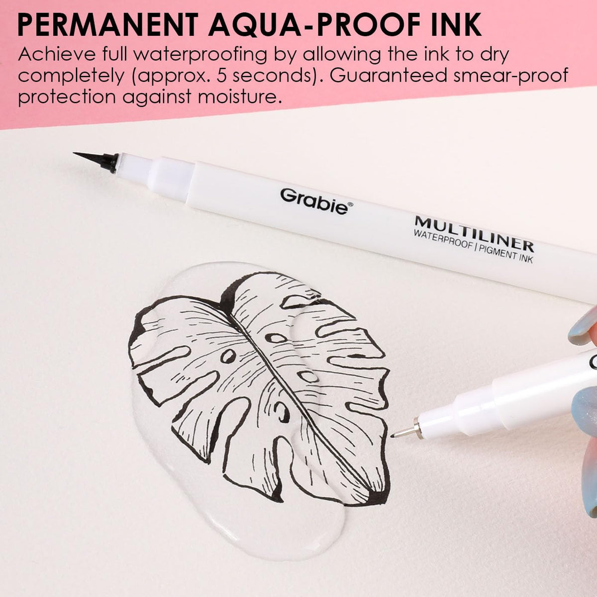 Micro Fineliner Pens, 6 Black Waterproof Fine Line Drawing Pens - photo 4