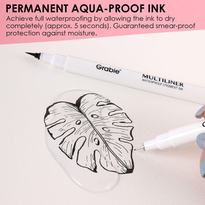 Micro Fineliner Pens, 6 Black Waterproof Fine Line Drawing Pens - photo 4