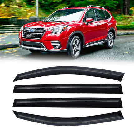 Window Visor for Jeep Cherokee 1984-2001 (Excludes Limited Model), Out-Channel Rain Guards Shields Vent Deflector Shade Wind Dark Smoke, Tape-On Outside-Mount, 4PCS