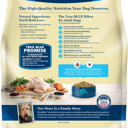 Blue Buffalo Life Protection Formula Adult Dry Dog Food, Helps Build and Maintain Strong Muscles, Made with Natural Ingredients, Chicken & Brown Rice Recipe, 5-lb. Bag